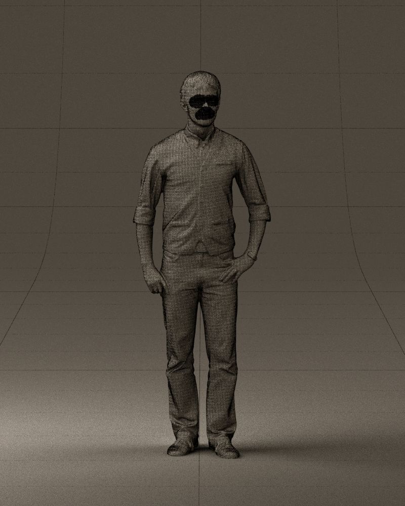 Man in green jeans 0747 3D model_38