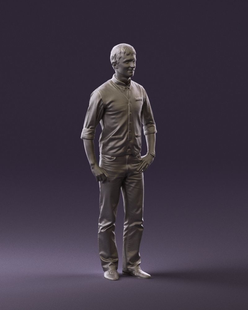 Man in green jeans 0747 3D model_7