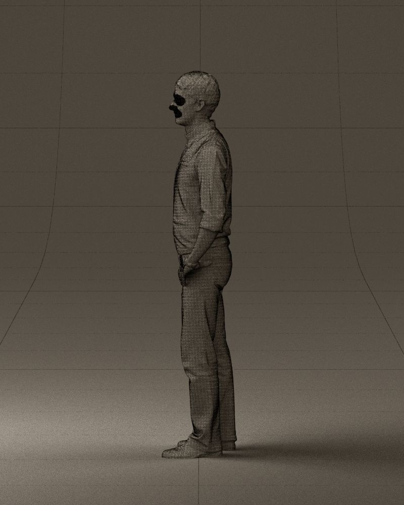 Man in green jeans 0747 3D model_26