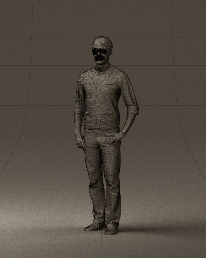 Man in green jeans 0747 3D model_32