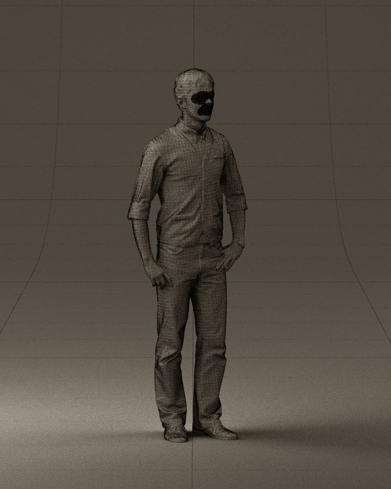 Man in green jeans 0747 3D model_8