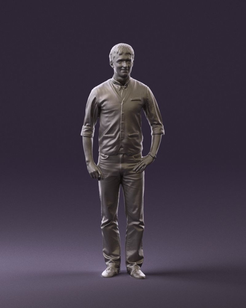Man in green jeans 0747 3D model_1