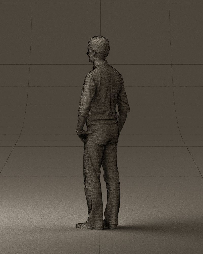 Man in green jeans 0747 3D model_23