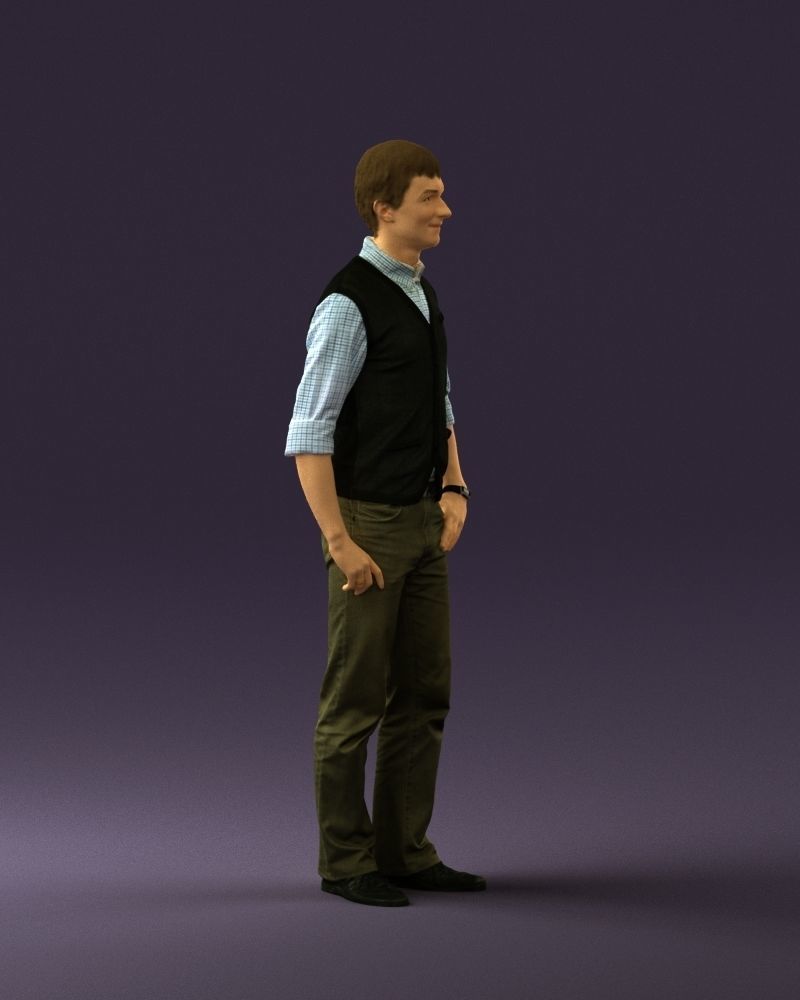 Man in green jeans 0747 3D model_9