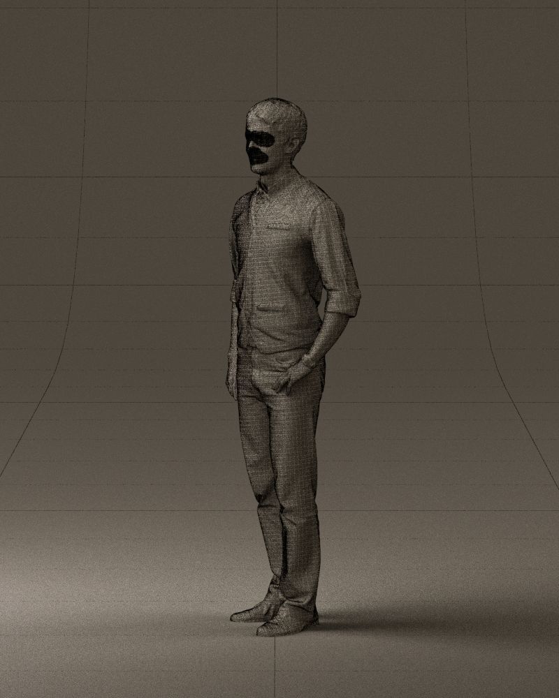 Man in green jeans 0747 3D model_29
