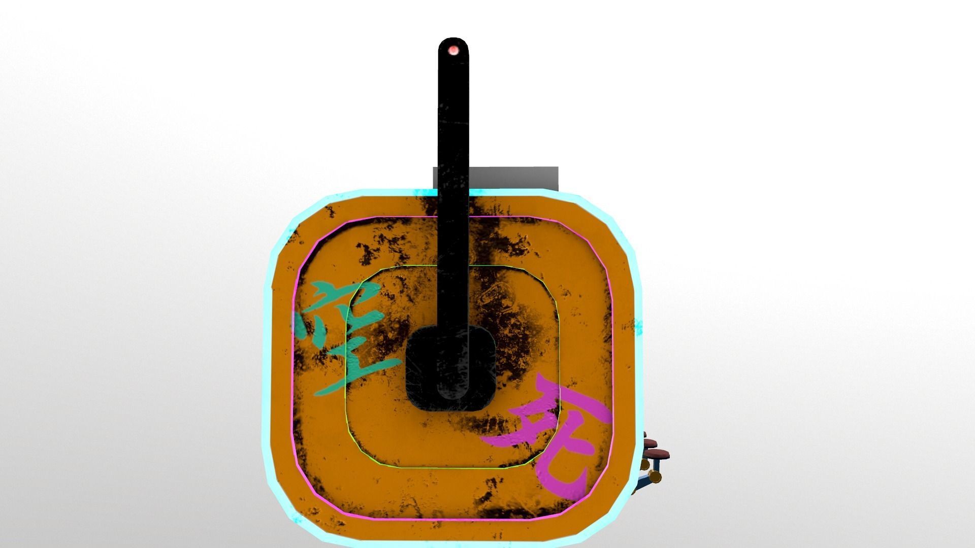 Cyberpunk City - Burger Stand Low-poly 3D model_14