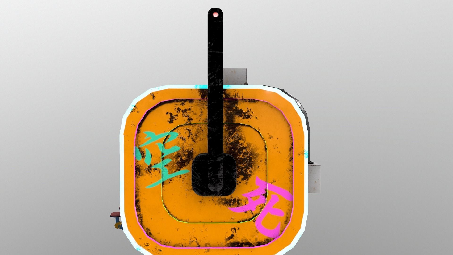 Cyberpunk City - Burger Stand Low-poly 3D model_18