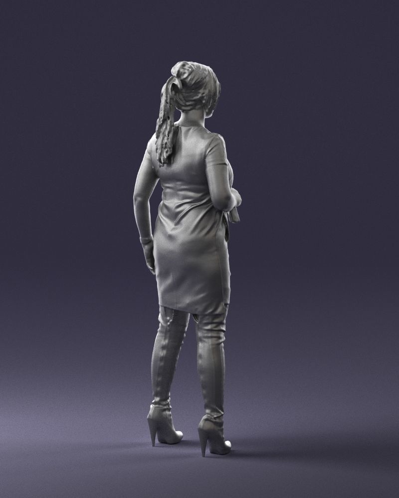 Woman with microphone 0331 3D model_16