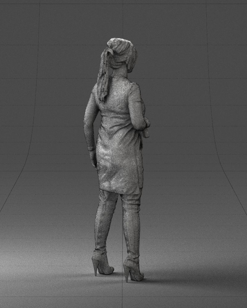 Woman with microphone 0331 3D model_17