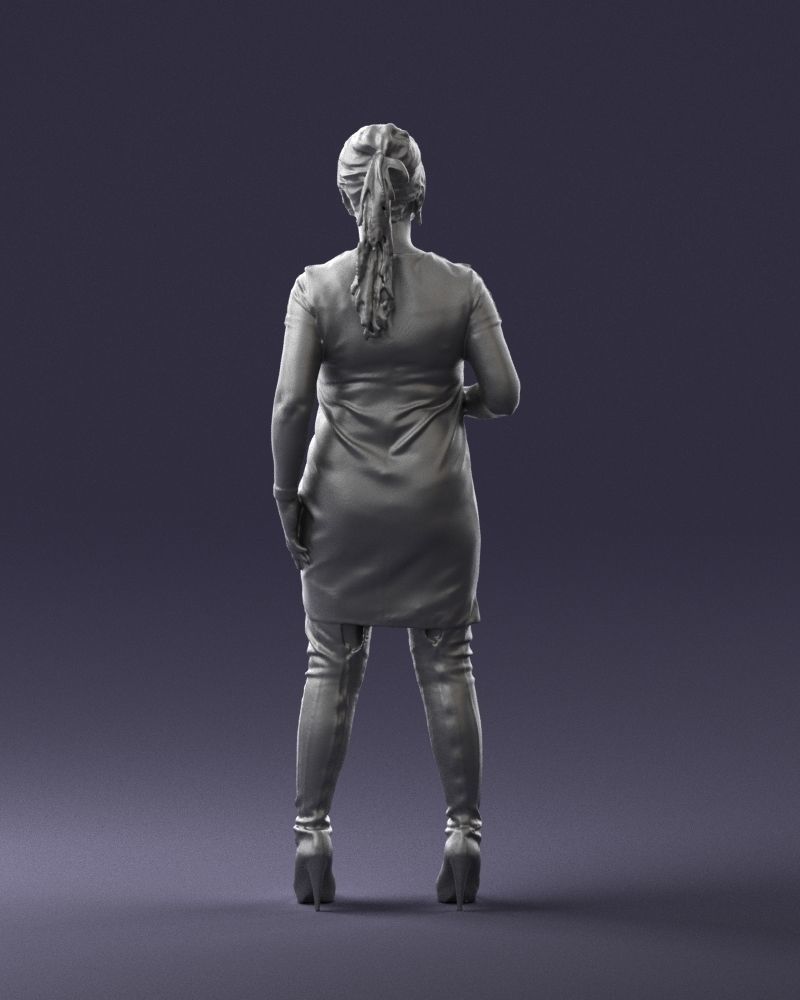 Woman with microphone 0331 3D model_19