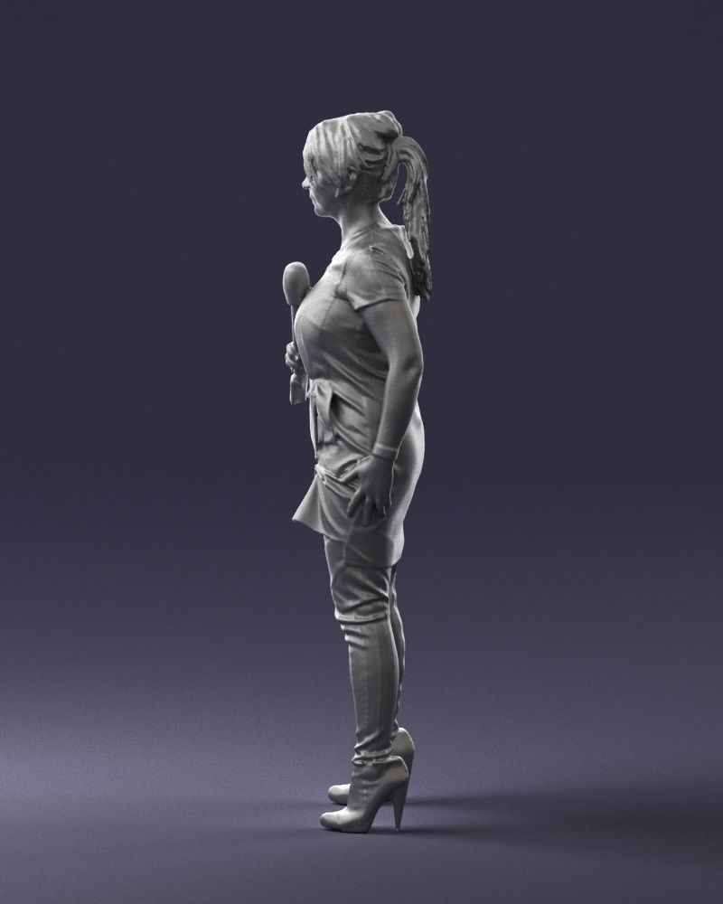 Woman with microphone 0331 3D model_25