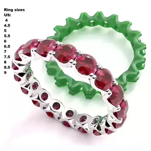 Eternity band engagement ring