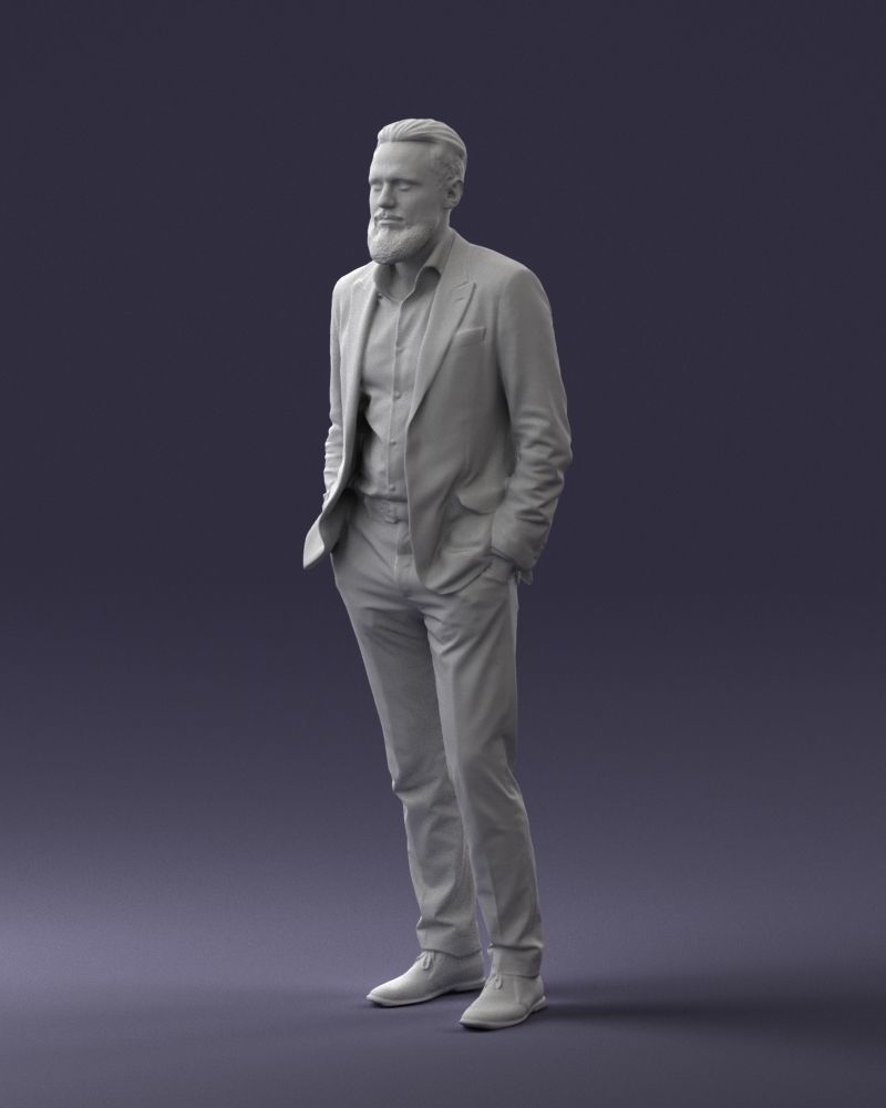 000014 Man in suit 0421-2 3dp 3D print model_31