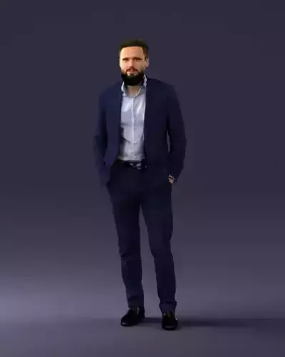 000014 Man in suit 0421-2 3dp 3D print model
