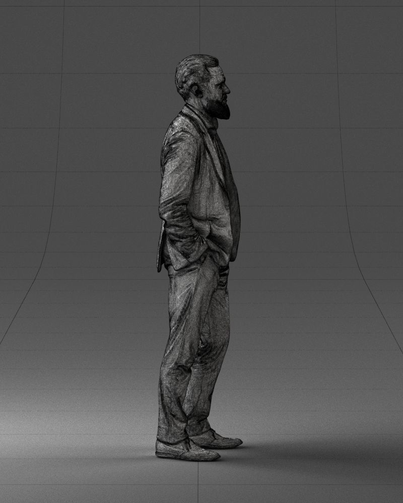 000014 Man in suit 0421-2 3dp 3D print model_14