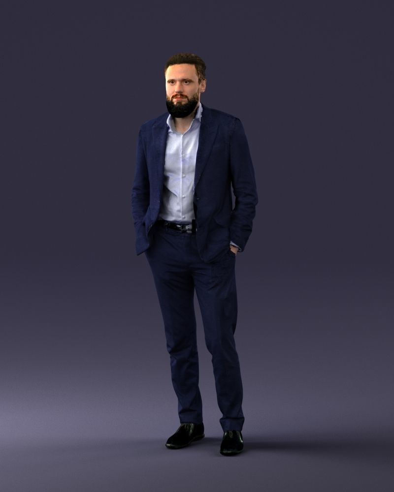 000014 Man in suit 0421-2 3dp 3D print model_33