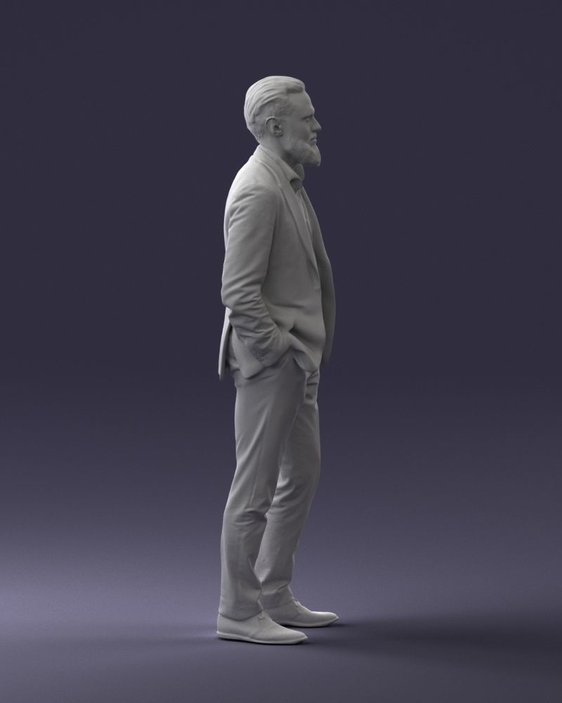 000014 Man in suit 0421-2 3dp 3D print model_13