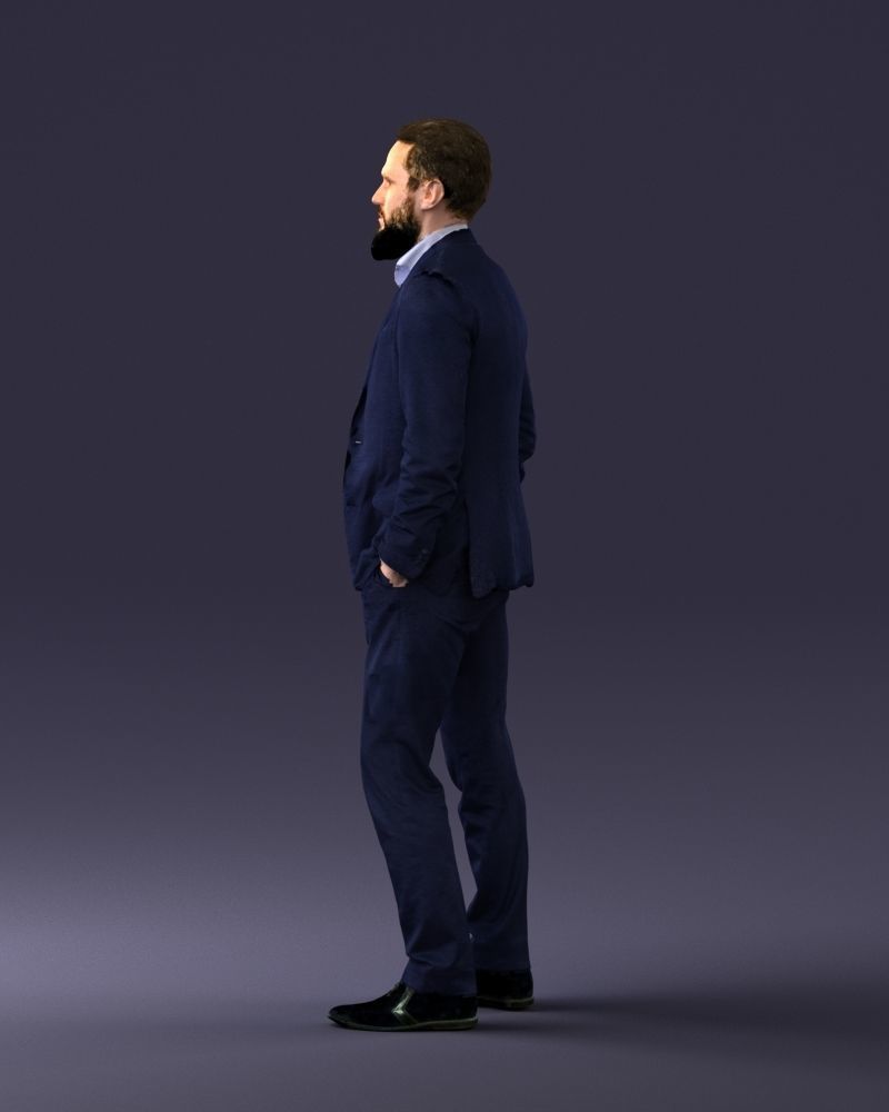 000014 Man in suit 0421-2 3dp 3D print model_24