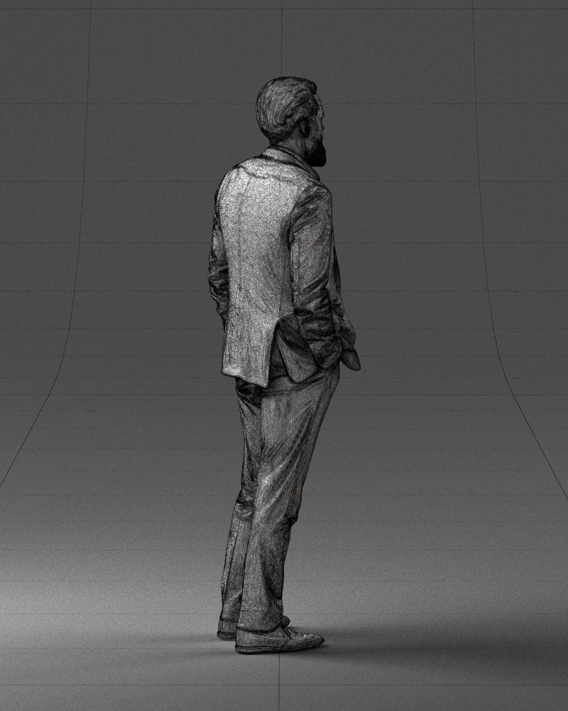 000014 Man in suit 0421-2 3dp 3D print model_17