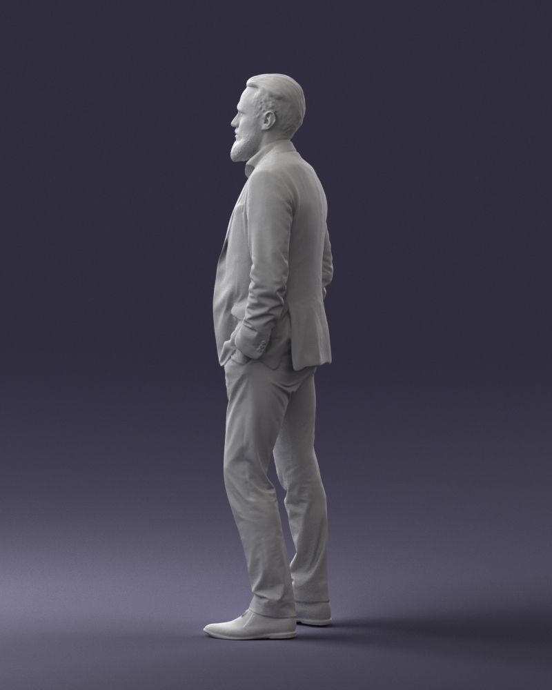 000014 Man in suit 0421-2 3dp 3D print model_25