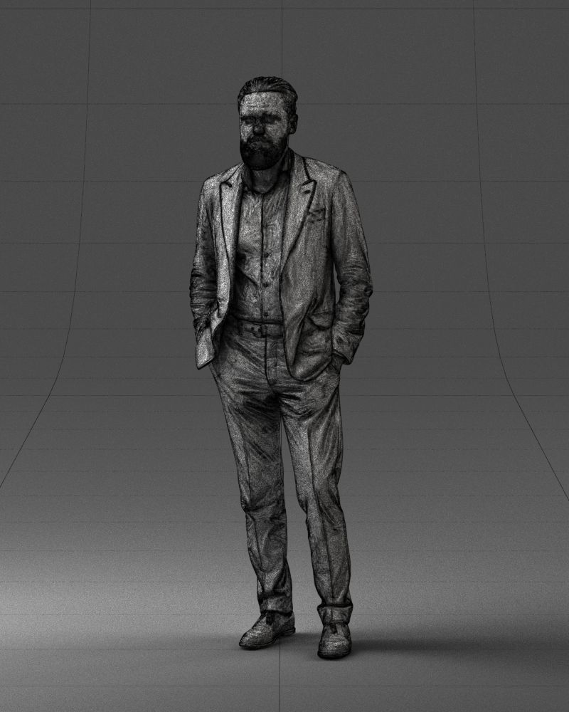 000014 Man in suit 0421-2 3dp 3D print model_35