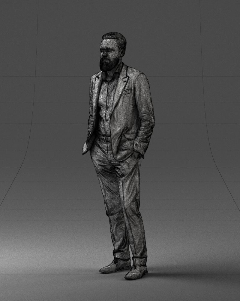 000014 Man in suit 0421-2 3dp 3D print model_32
