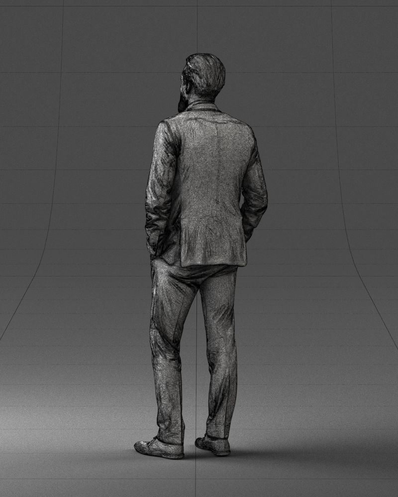 000014 Man in suit 0421-2 3dp 3D print model_23