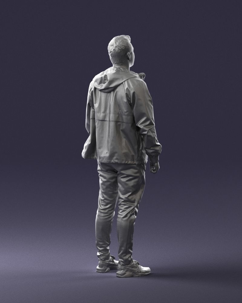 Man in a black tracksuit 0274 3D Print Ready 3D print model_16