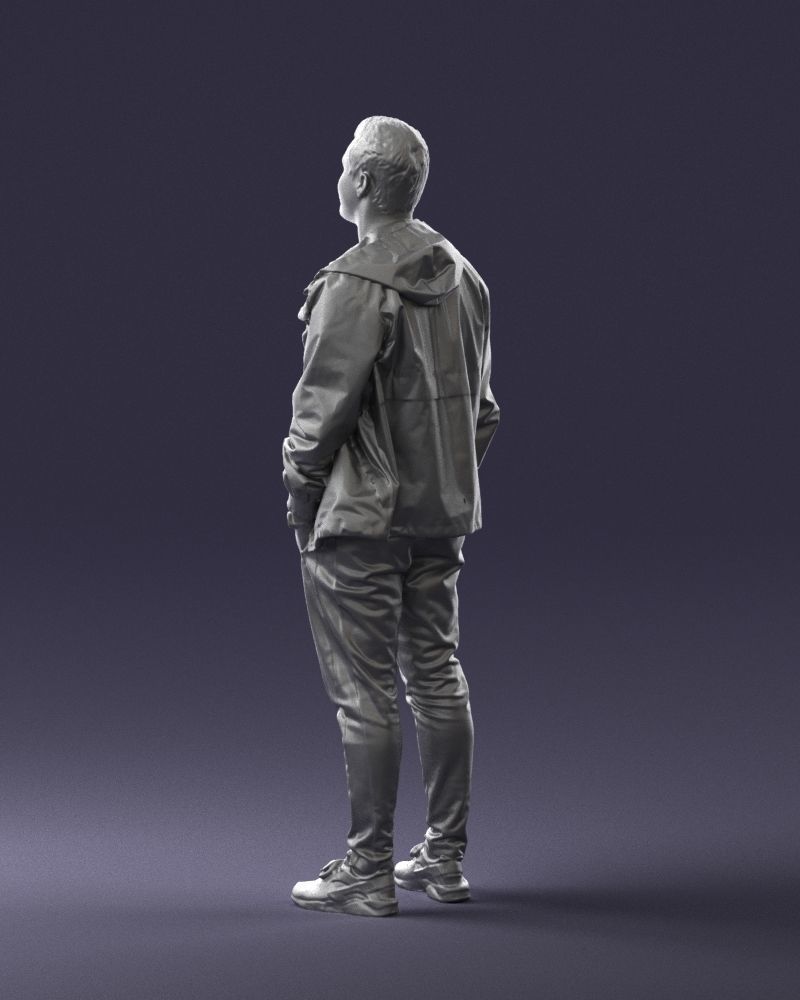 Man in a black tracksuit 0274 3D Print Ready 3D print model_22