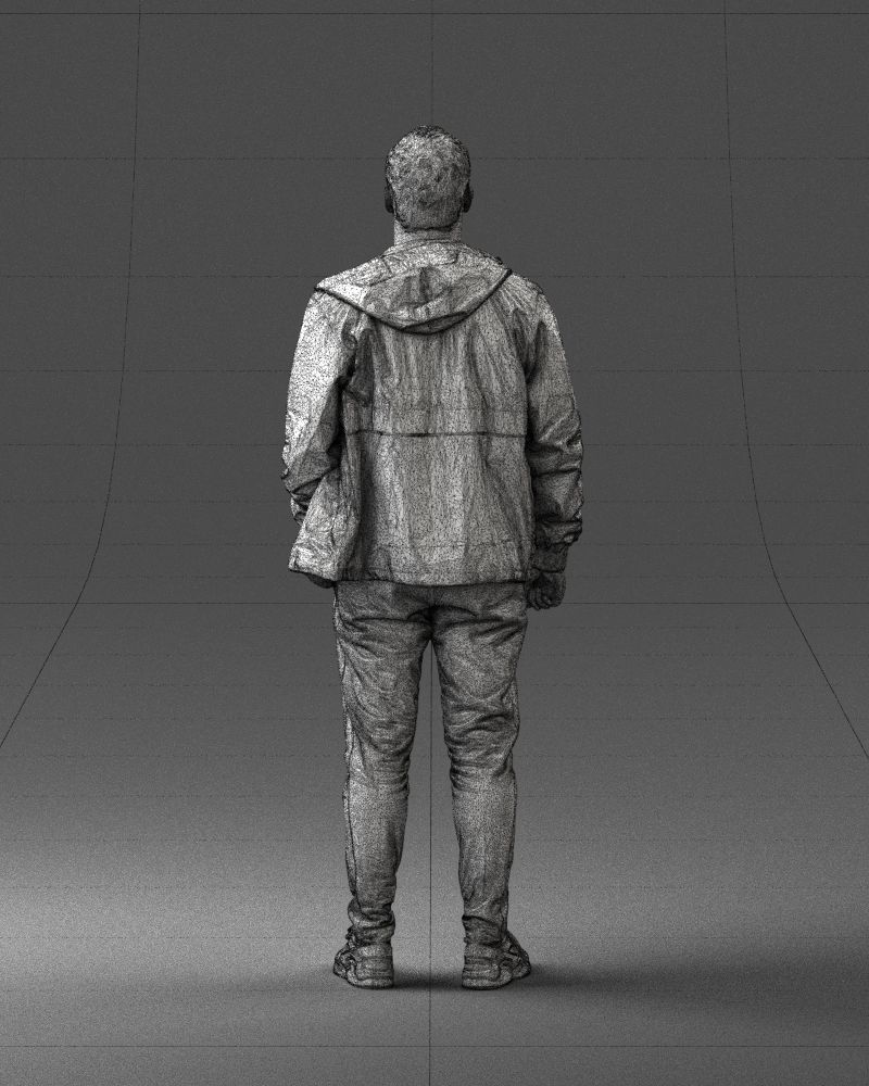 Man in a black tracksuit 0274 3D Print Ready 3D print model_20