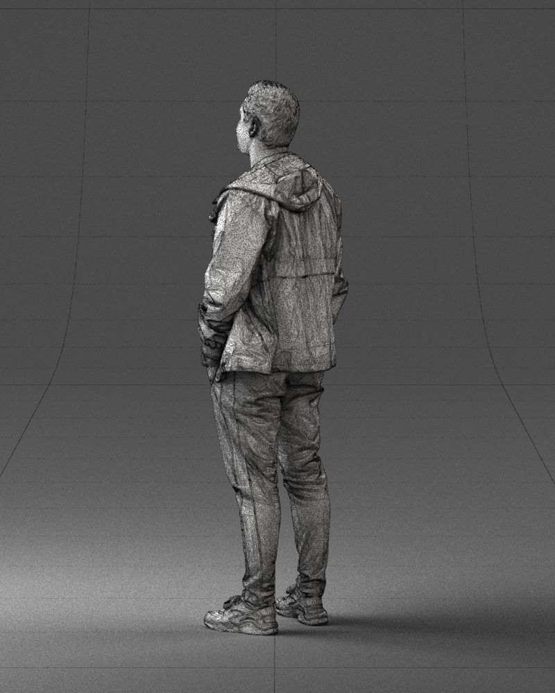 Man in a black tracksuit 0274 3D Print Ready 3D print model_23