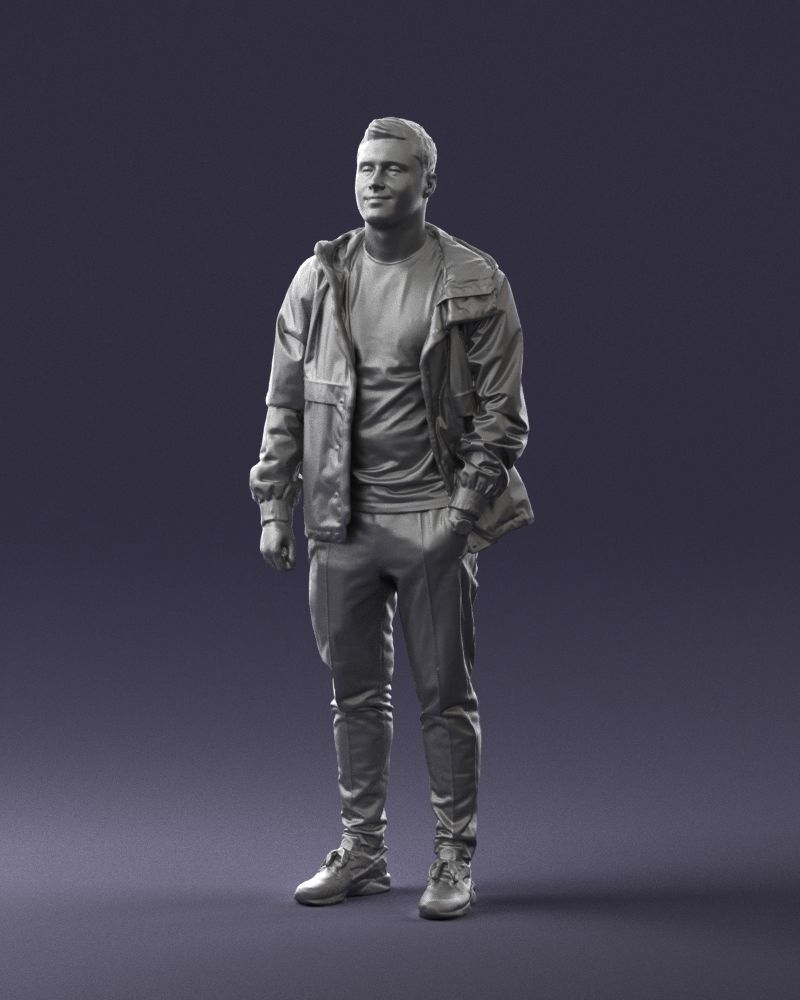 Man in a black tracksuit 0274 3D Print Ready 3D print model_31