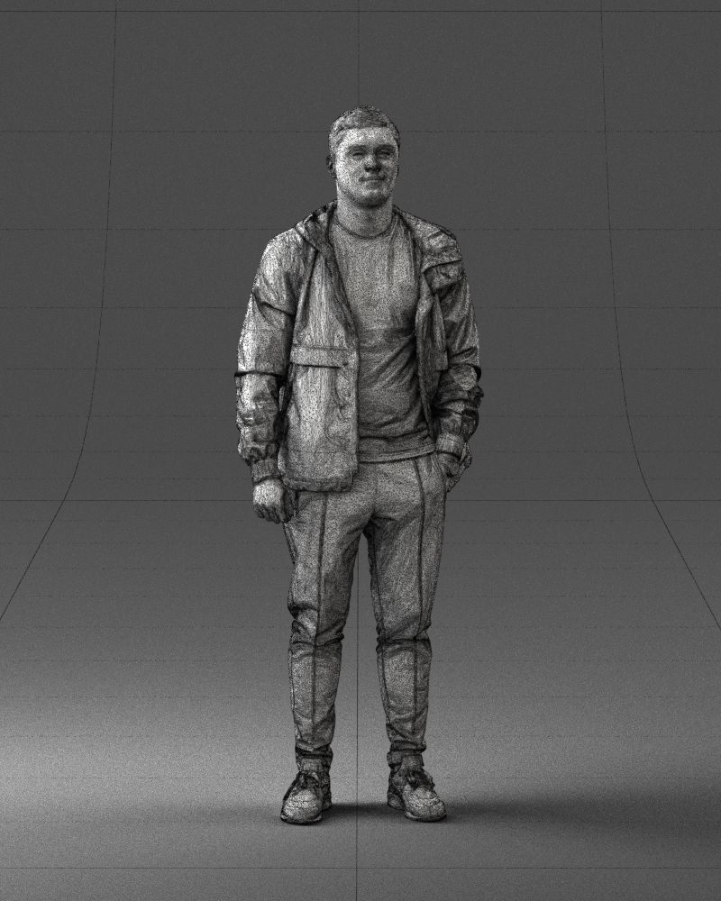 Man in a black tracksuit 0274 3D Print Ready 3D print model_5