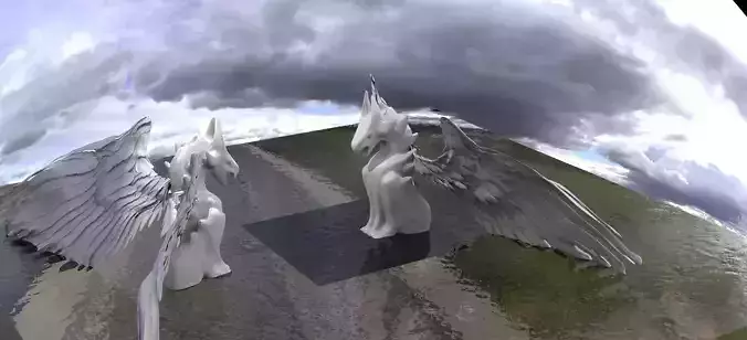 Reptile Statue 5 mirrored