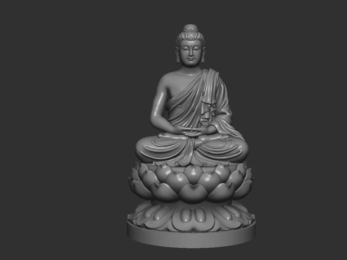 Buddha statue 3D model_1