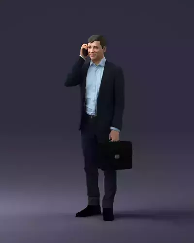 000046 Man With Phone 0117 3dp 3D print model