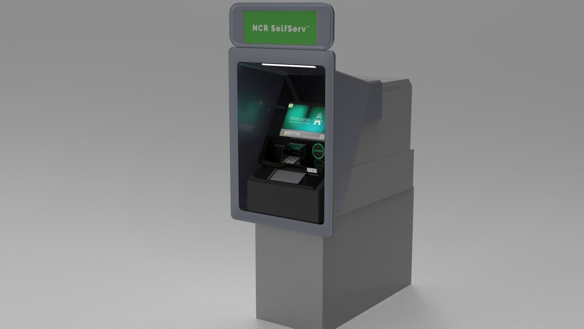 NCR SelfServ 83 atm s83 Cash Recycling Automated Teller Machine 3D model_2