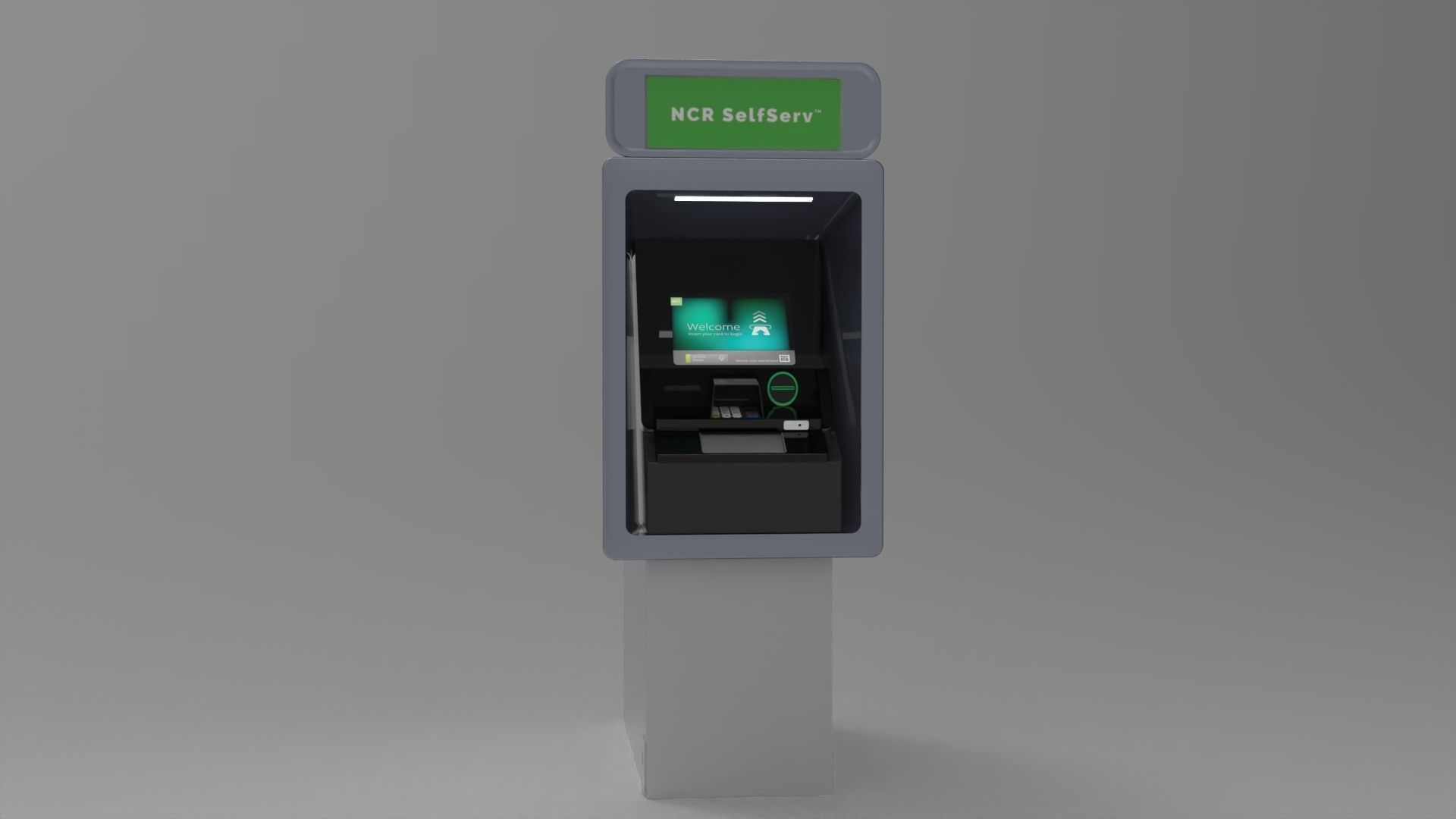 NCR SelfServ 83 atm s83 Cash Recycling Automated Teller Machine 3D model_1