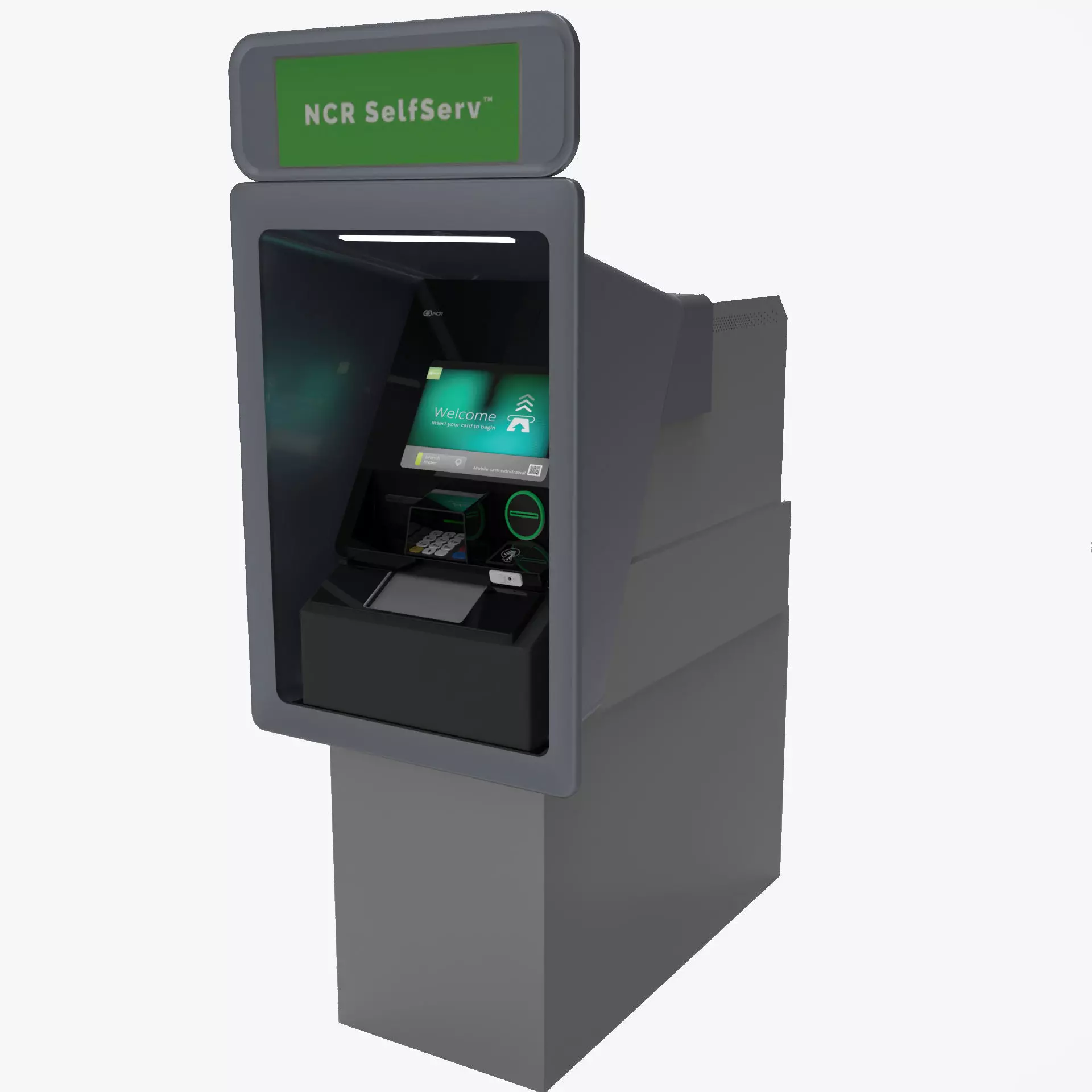 NCR SelfServ 83 atm s83 Cash Recycling Automated Teller Machine 3D model_0