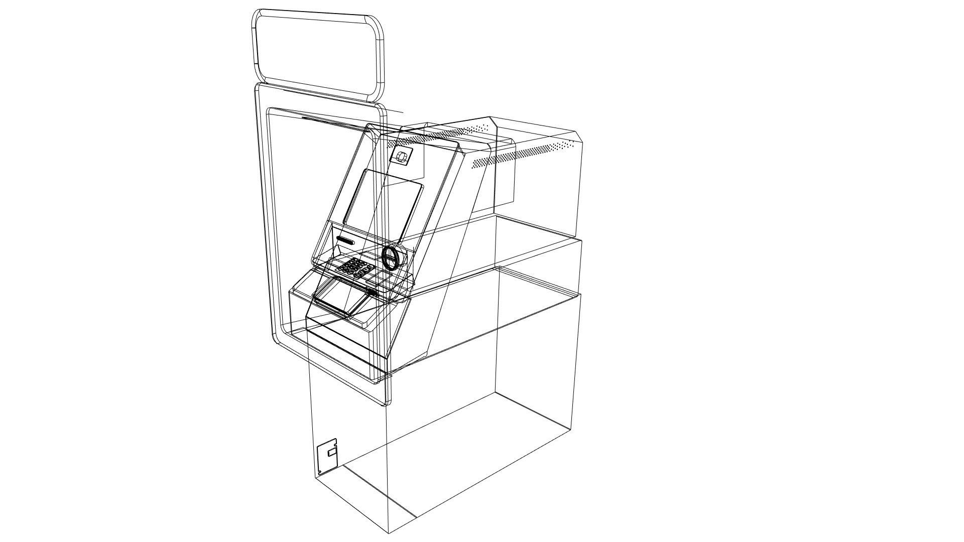 NCR SelfServ 83 atm s83 Cash Recycling Automated Teller Machine 3D model_6