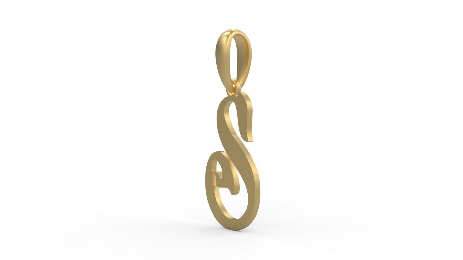 Initial Letters Pendant HalloWitch S 3D print model_1