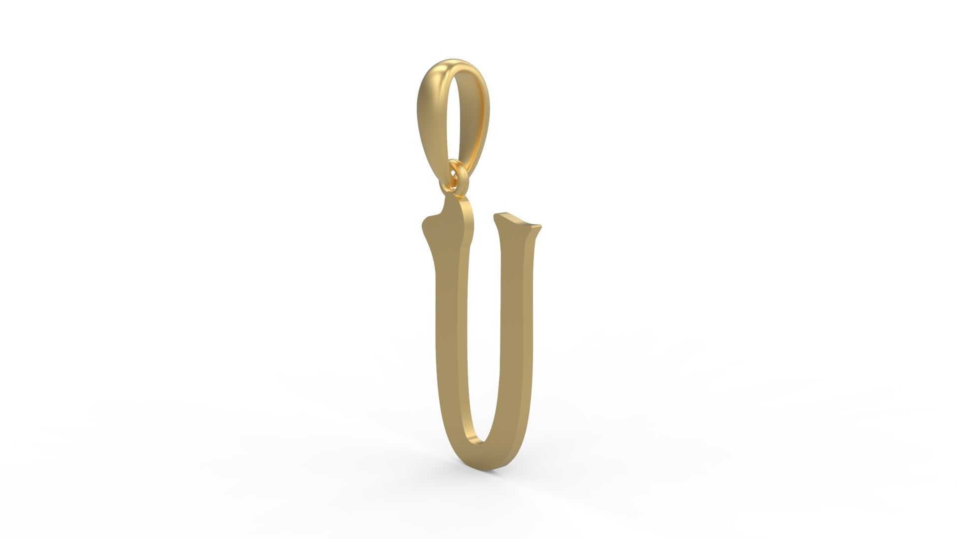 Initial Letters Pendant HalloWitch U 3D print model_1