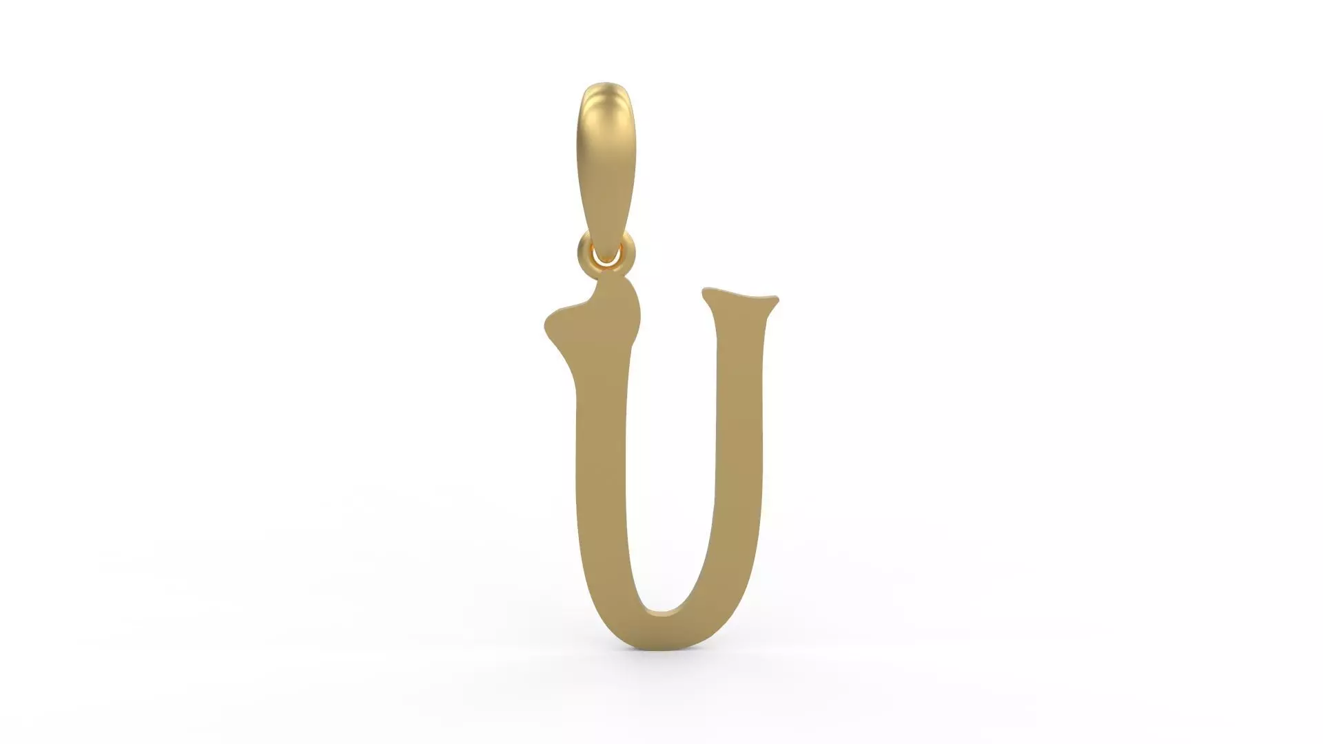 Initial Letters Pendant HalloWitch U 3D print model_0