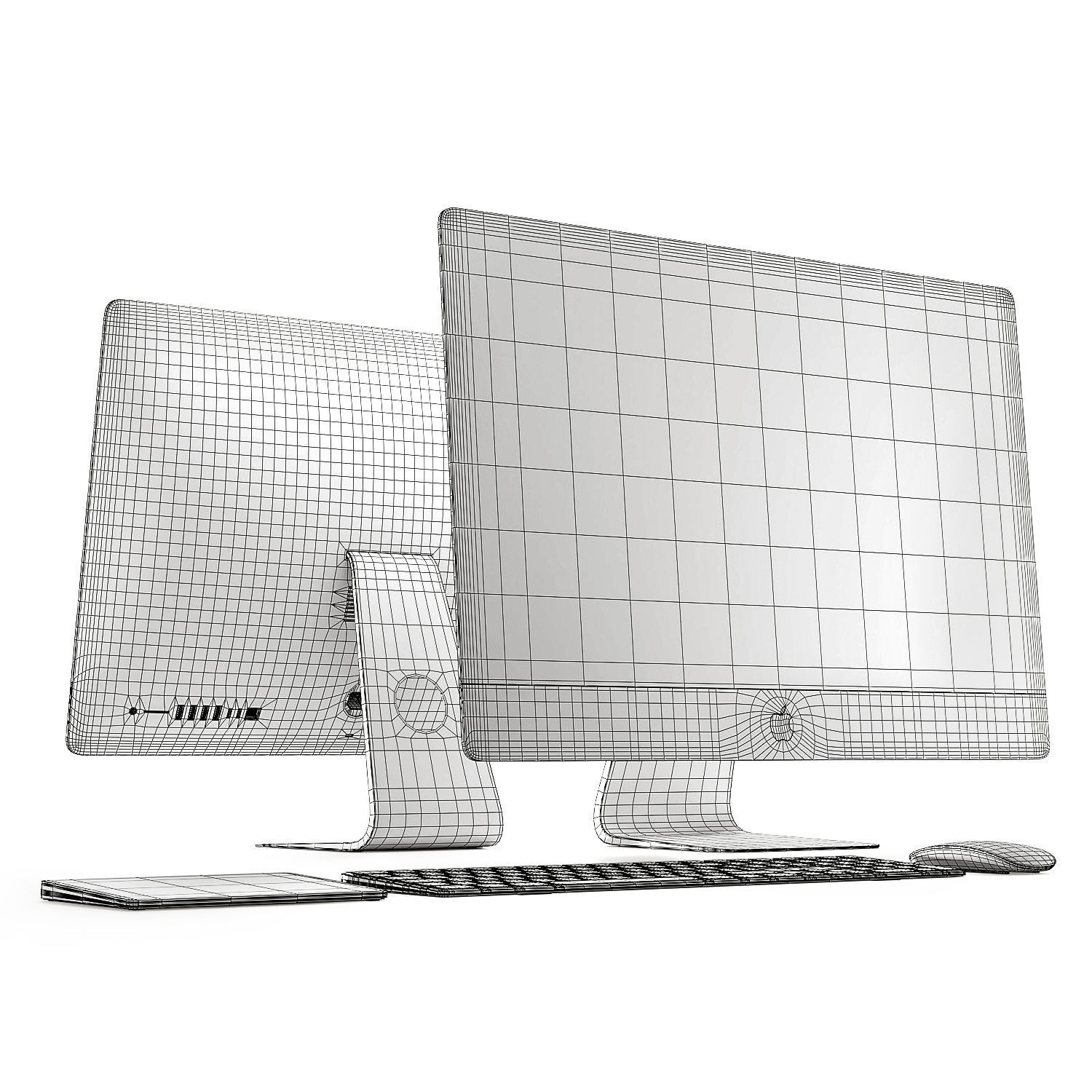 Apple Imac 21 and Imac 27 Pro 3D model_8
