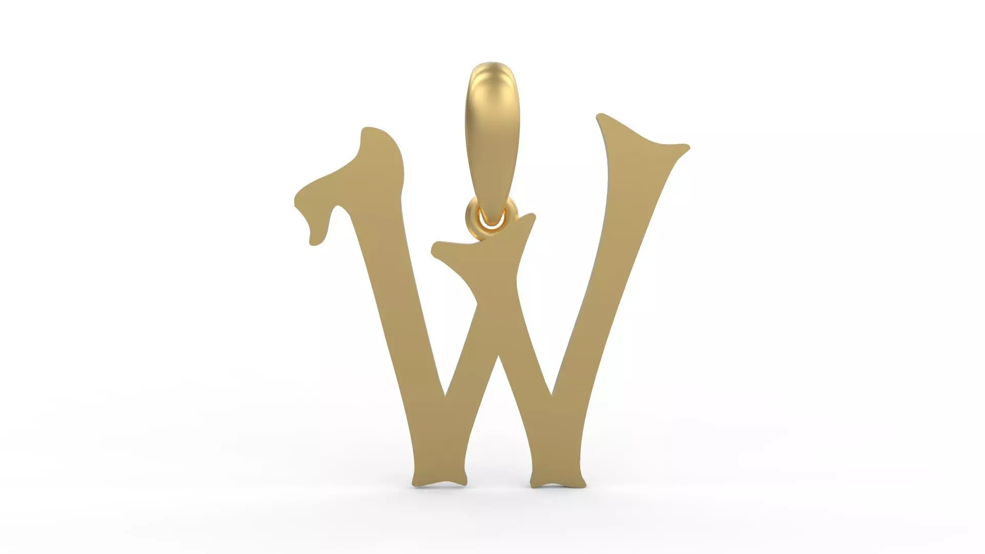 Initial Letters Pendant HalloWitch W 3D print model_0