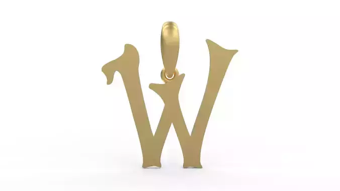 Initial Letters Pendant HalloWitch W