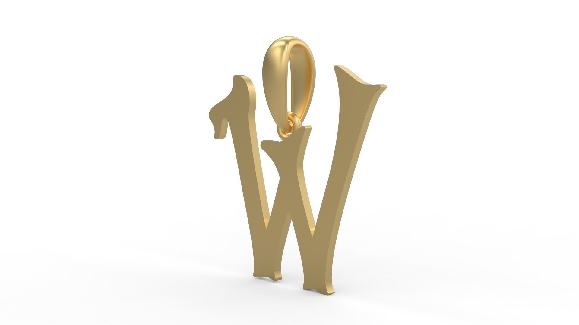Initial Letters Pendant HalloWitch W 3D print model_1