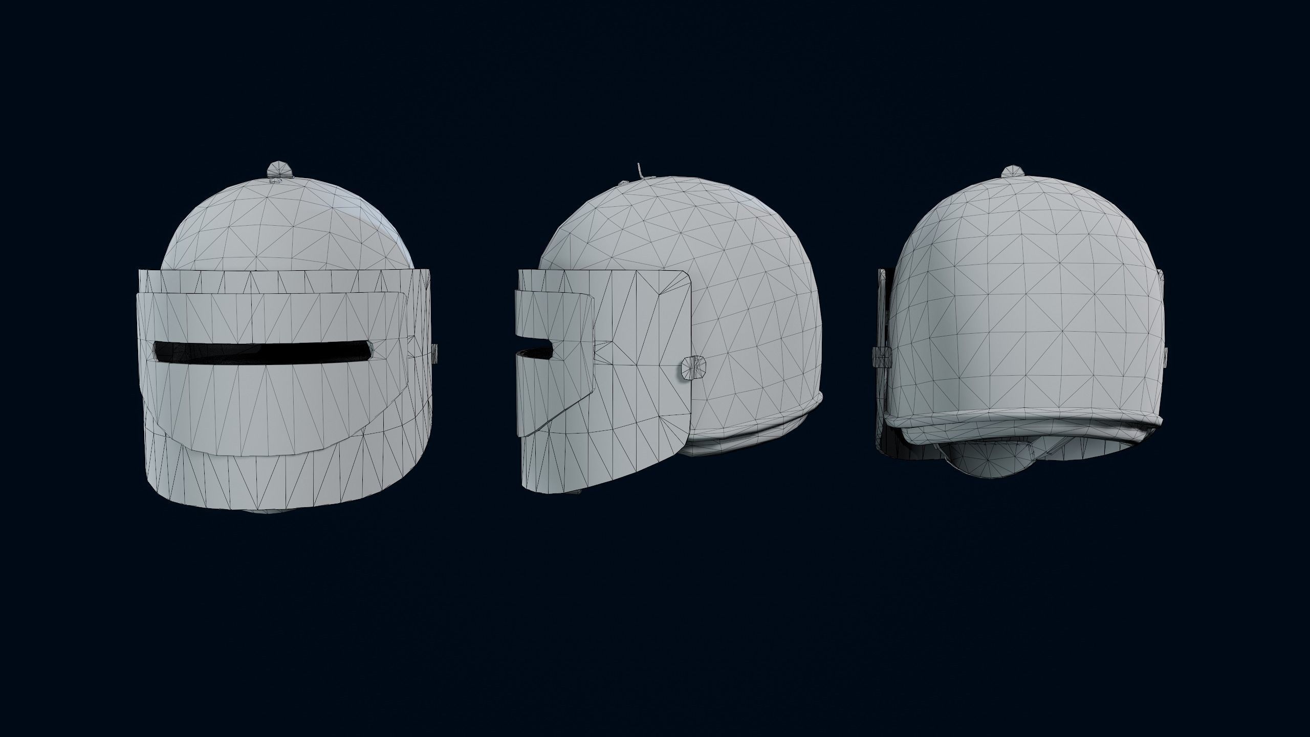 Heavy helmet Maska-1SCH Low-poly 3D model_4