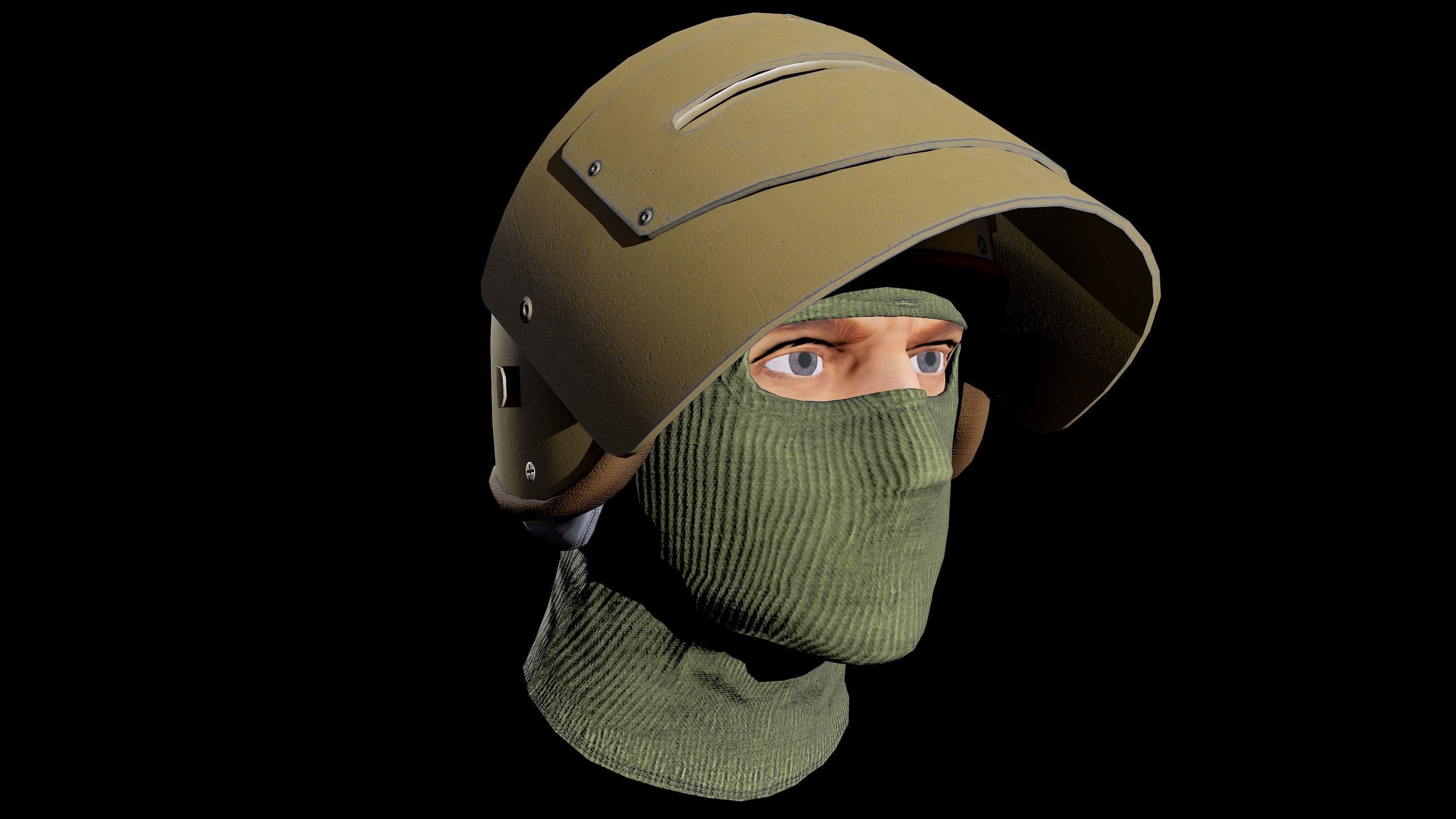 Heavy helmet Maska-1SCH Low-poly 3D model_10