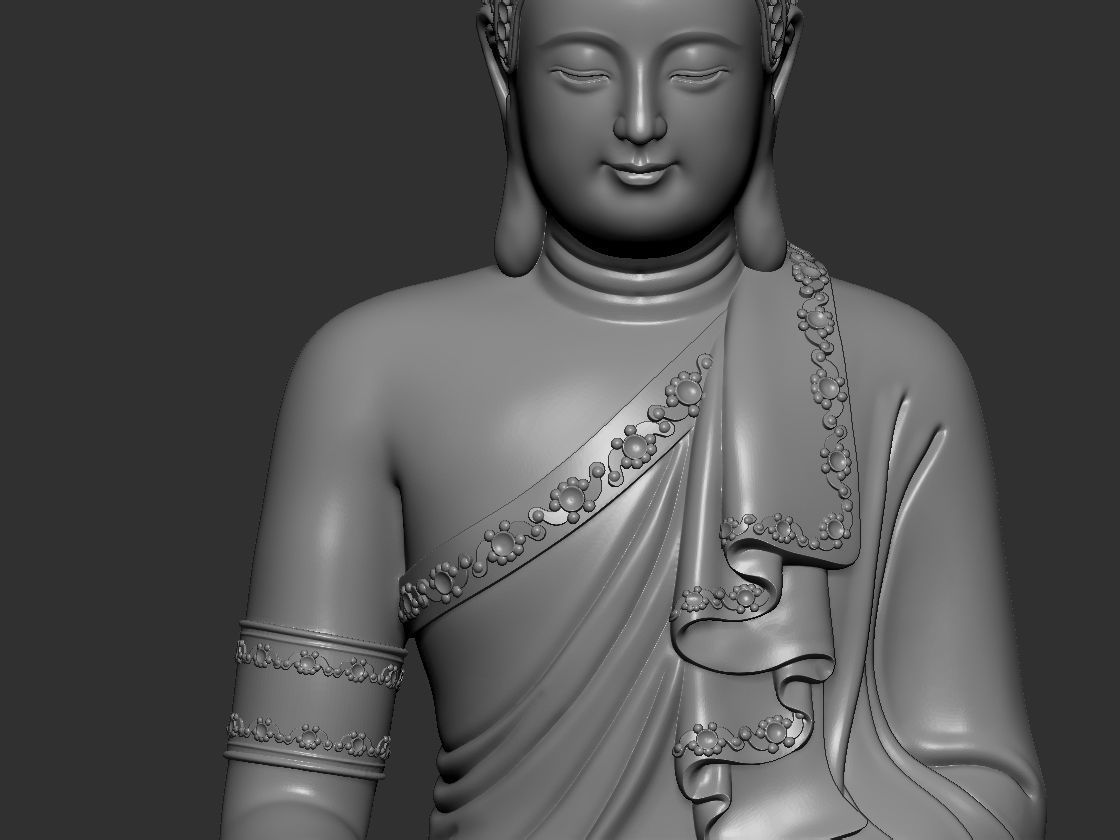 Buddha statues 3D model_2